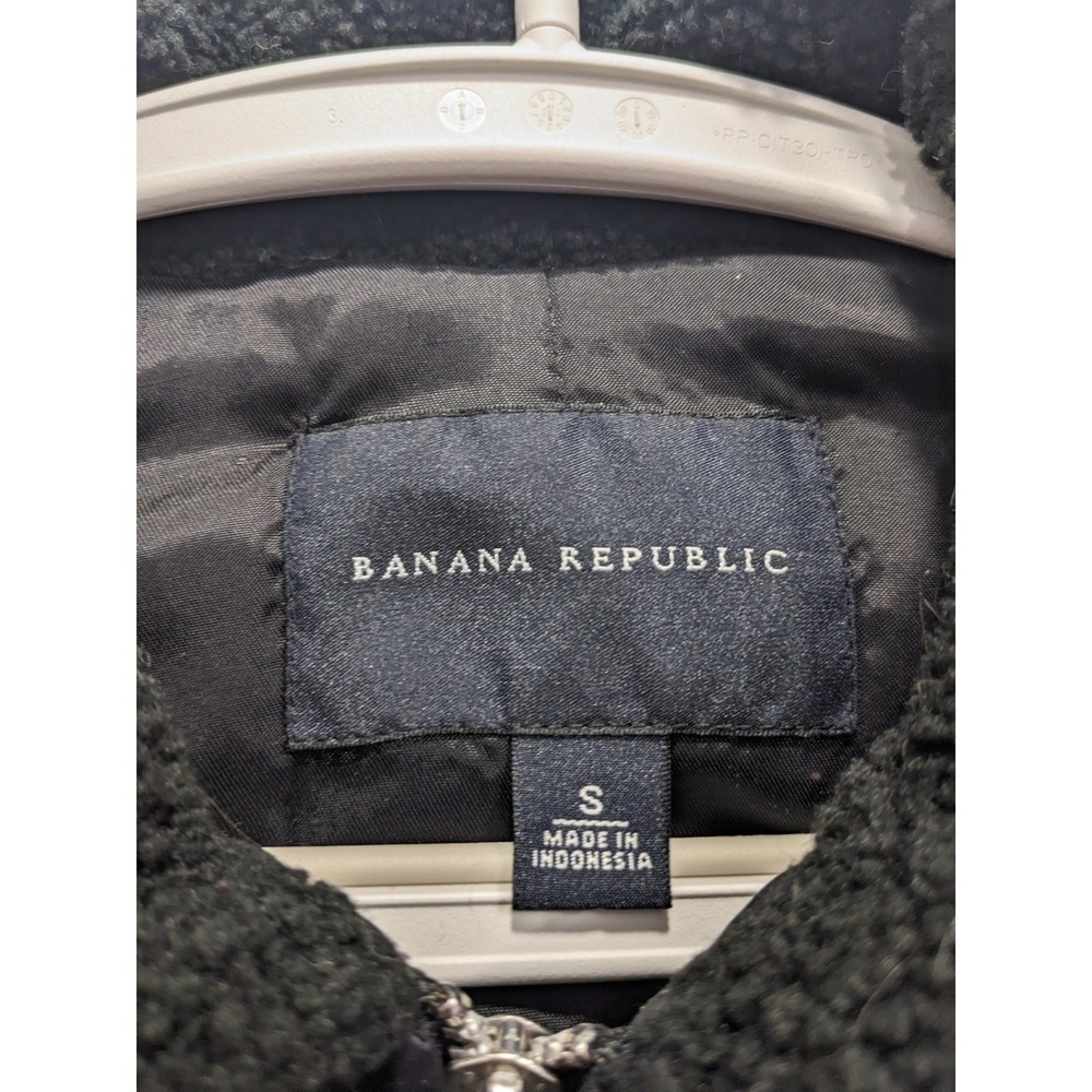 BANANA REPUBLIC Vest Jacket Coat Women‎ S Fleece Collar Classic Preppy Outdoor - Picture 2 of 15